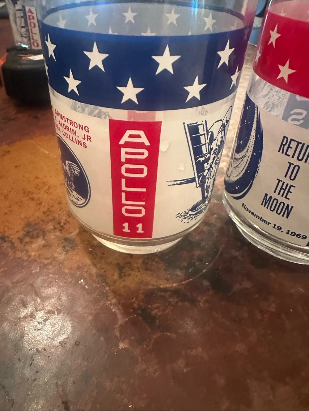 Set of 3 NASA Apollo Glasses